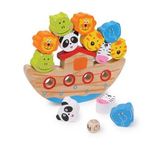 Small Foot Dřevěná motorická hra balancující archa