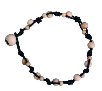 Detoa Dřevěný přírodní náramek uzlíkový