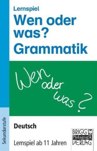 Lernspiel Wen oder was? Grammatik