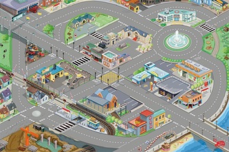 Le Toy Van Hrací koberec PLAYMAT město 80x120cm Le Toy Van Hrací koberec PLAYMAT město 80x120cm