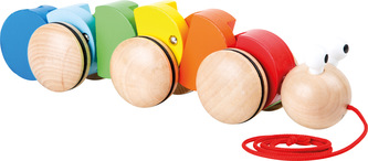 Small Foot Dřevěná tahací housenka