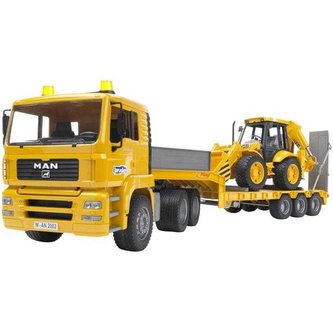 Bruder Nákladní auto MAN návěs + traktor JCB