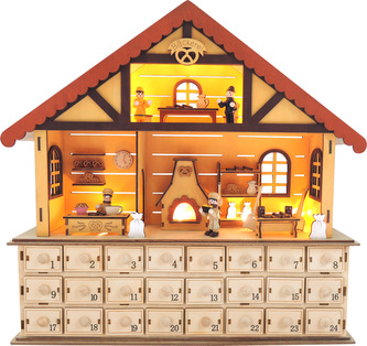 Small Foot Dřevěný adventní kalendář vánoční pekárna