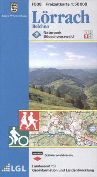 Topographische Freizeitkarte Baden-Württemberg Lörrach, Belchen Topographische Freizeitkarte Baden-Württemberg Lörrach, Belchen