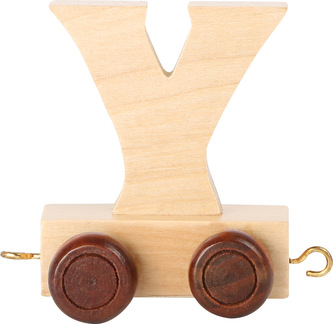 Dřevěný vláček vláčkodráhy abeceda písmeno  Y