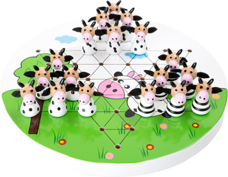 Small Foot Dřevěná hra  Halma kravičky