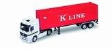 Welly - Tahač s přívěsem Mercedes-Benz Actros K Line model 1:32