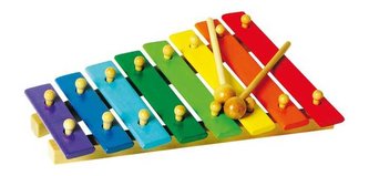Small Foot Dřevěný xylofon barevný 8 not