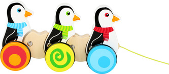 Small Foot Dřevění tahací tučňáci