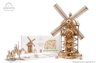 Ugears 3D dřevěné mechanické puzzle Větrný mlýn Ugears 3D dřevěné mechanické puzzle Větrný mlýn