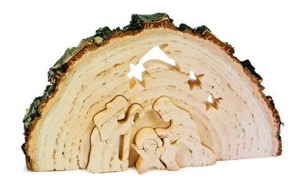 Small Foot Dřevěné vánoční ozdoby 3D Jesličky