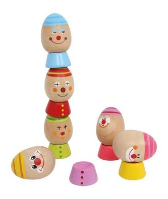 Small Foot Motorické dřevěné hry vejce na sobě