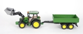 Bruder Traktor John Deere MS115 s přední lžící a valníkem