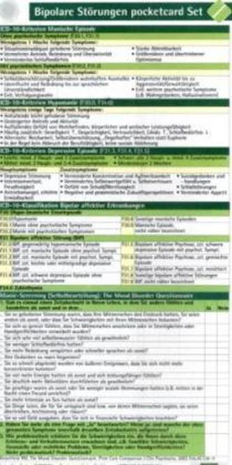 Bipolare Störungen pocketcard Set, Kartenfächer