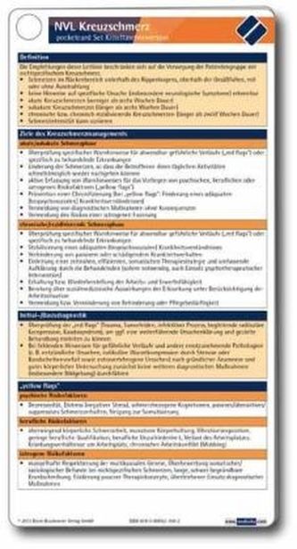 NVL Kreuzschmerz pocketcard Set, Kartenfächer