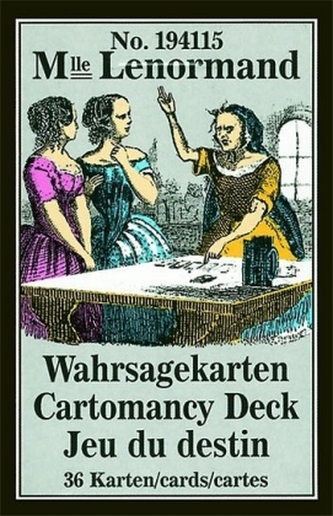Mademoiselle Lenormand Wahrsagekarten, Orakelkarten. Cartomancy Deck, Jeu du destin