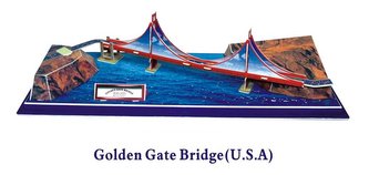 Třívrstvé pěnové 3D puzzle  - Golden Gate