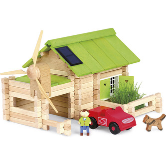 Jeujura Dřevěná stavebnice 145 dílků Ekologická farma