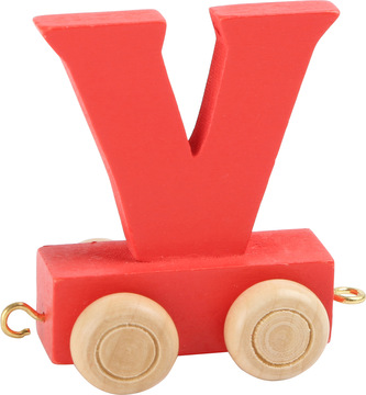 Dřevěný vláček barevná abeceda písmeno V