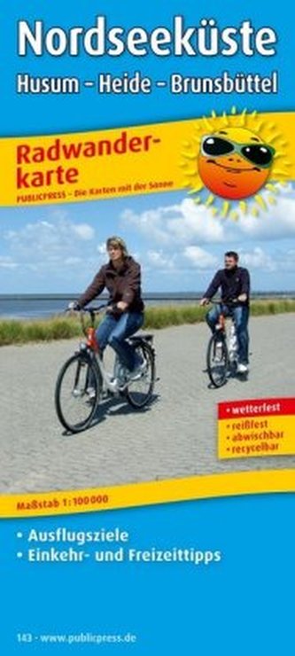 PublicPress Radwanderkarte Nordseeküste, Husum - Heide - Brunsbüttel