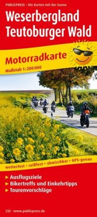 PublicPress Motorradkarte Weserbergland, Teutoburger Wald