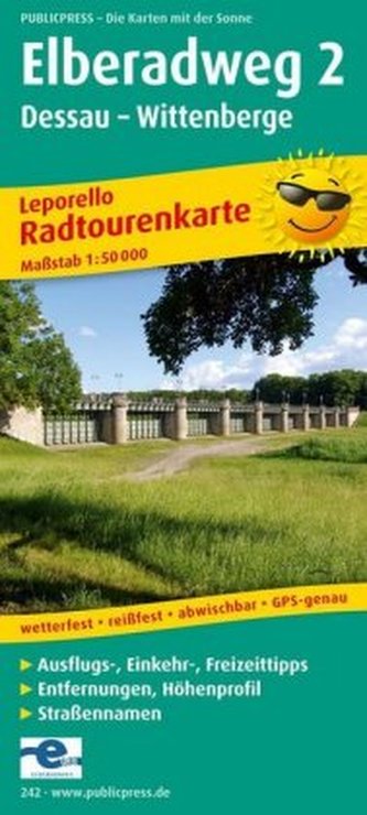 PublicPress Leporello Radtourenkarte Elberadweg 2, Dessau - Wittenberge