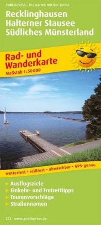 PublicPress Rad- und Wanderkarte Recklinghausen - Halterner Stausee - Südliches Münsterland