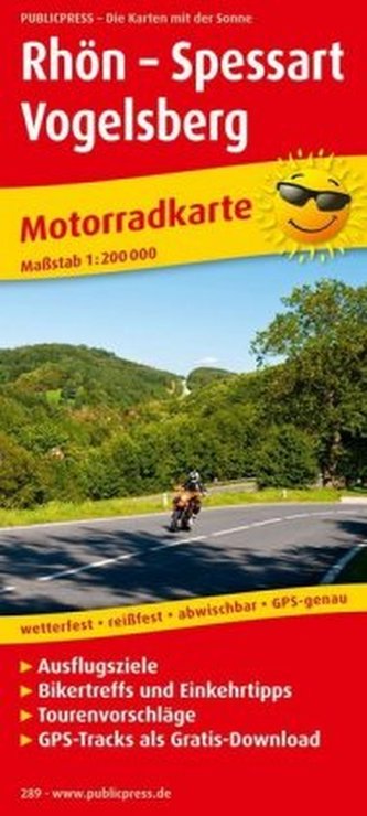 PublicPress Motorradkarte Rhön - Spessart - Vogelsberg
