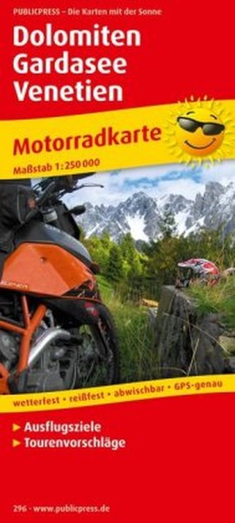 PublicPress Motorradkarte Dolomiten - Gardasee - Venetien