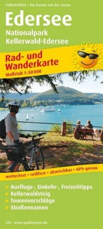 PublicPress Rad- und Wanderkarte Edersee, Nationalpark Kellerwald-Edersee