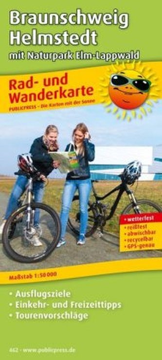 PublicPress Rad- und Wanderkarte Braunschweig, Helmstedt mit Naturpark Elm-Lappwald