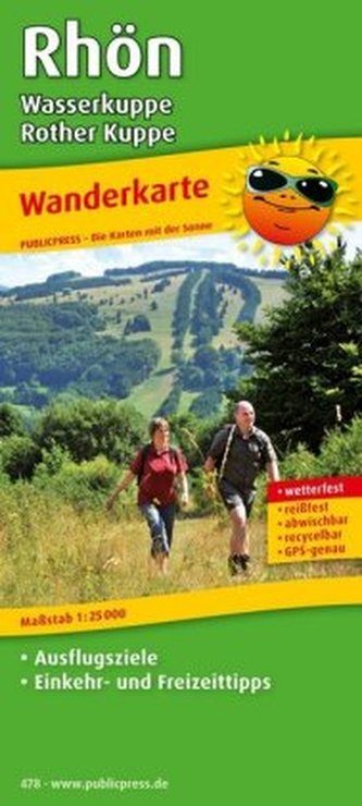 PublicPress Wanderkarte Rhön, Wasserkuppe - Rother Kuppe