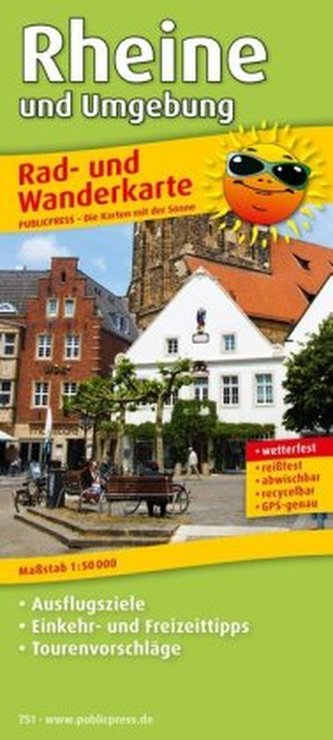 PublicPress Rad- und Wanderkarte Rheine und Umgebung