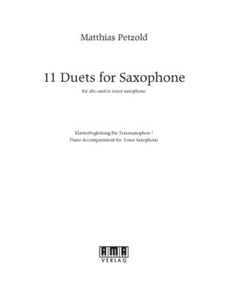 11 Duets for Saxophon, für Tenorsaxophon, Klavierbegleitung