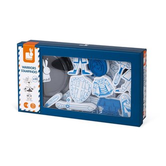 Dětská razítka Bojovníci Stampinoo Janod pro děti od 3 let 30 ks
