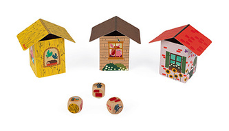 Karetní hra pro děti Tři prasátka Janod na rozvoj paměti a dovednosti od 3 let