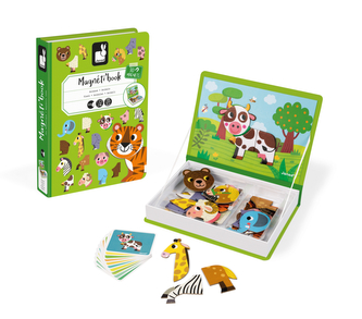 Magnetická kniha skládačka Zvířata Magnetibook Janod od 3 let