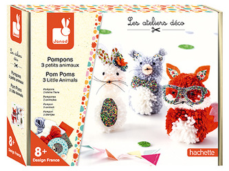 Kreativní sada Zvířátka bambule Janod Atelier Deco