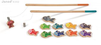 Dřevěné magnetické rybářské udice pro děti Let 'Go Fishing Janod od 2 let