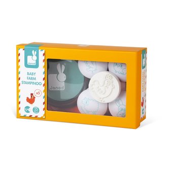 Dětská razítka Zvířátka Farma Stampinoo Janod Baby pro děti od 1 roku 5 ks