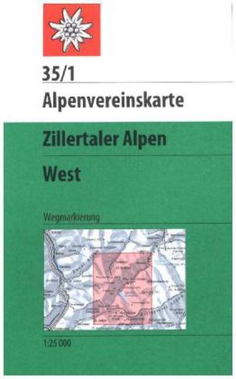 Alpenvereinskarte Zillertaler Alpen, West