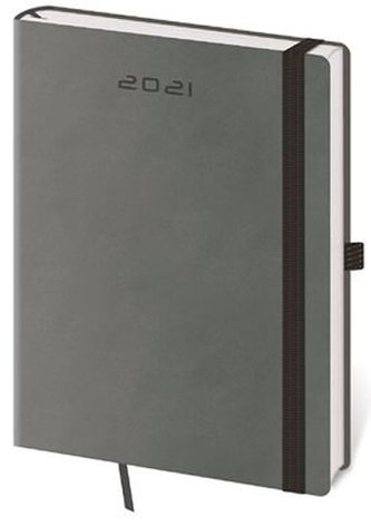 Diář 2021: Flexies šedá, B6 týdenní, 120x165