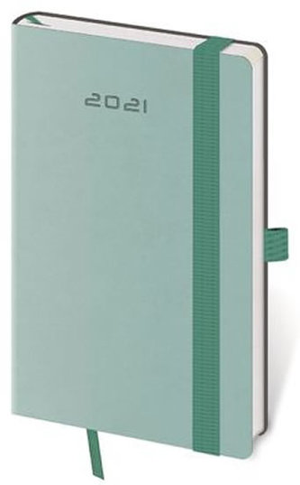 Diář 2021: Flexies mátová, kapesní týdenní, 90x140