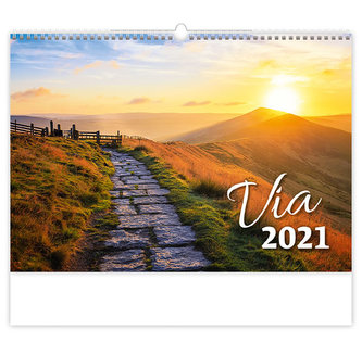 Kalendář 2021 nástěnný: Via, 450x315