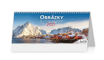 Kalendář 2021 stolní: Obrázky ze světa/Obrázky zo sveta, 321x134