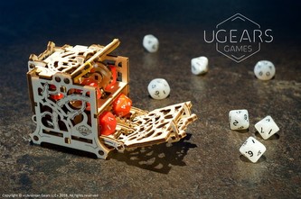 Ugears 3D dřevěné mechanické puzzle Úložný box na kostky