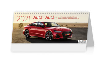 Kalendář 2021 stolní: Auta/Autá, 321x134