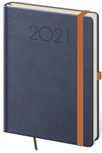 Diář 2021: New Praga modrá, A5 denní, 145x205