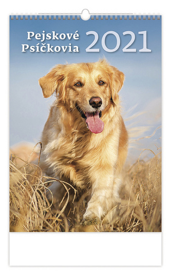 Kalendář 2021 nástěnný: Pejskové/Psíčkovia, 315x450