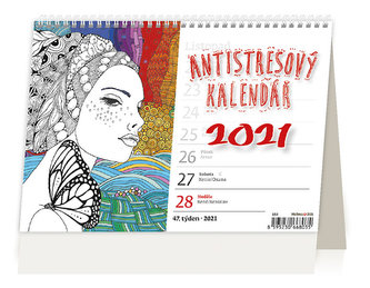 Kalendář 2021 stolní: Antistresový pracovní, 211x148